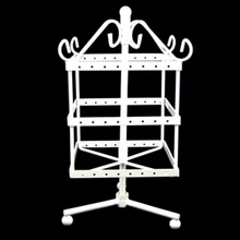 96 отверстий ювелирные изделия дисплей металлические серьги дисплей квадратная вращающаяся стойка для подвесок ювелирных украшений серьги держатель Витрина 4 цвета 23,5 см* 11 см, 1 шт