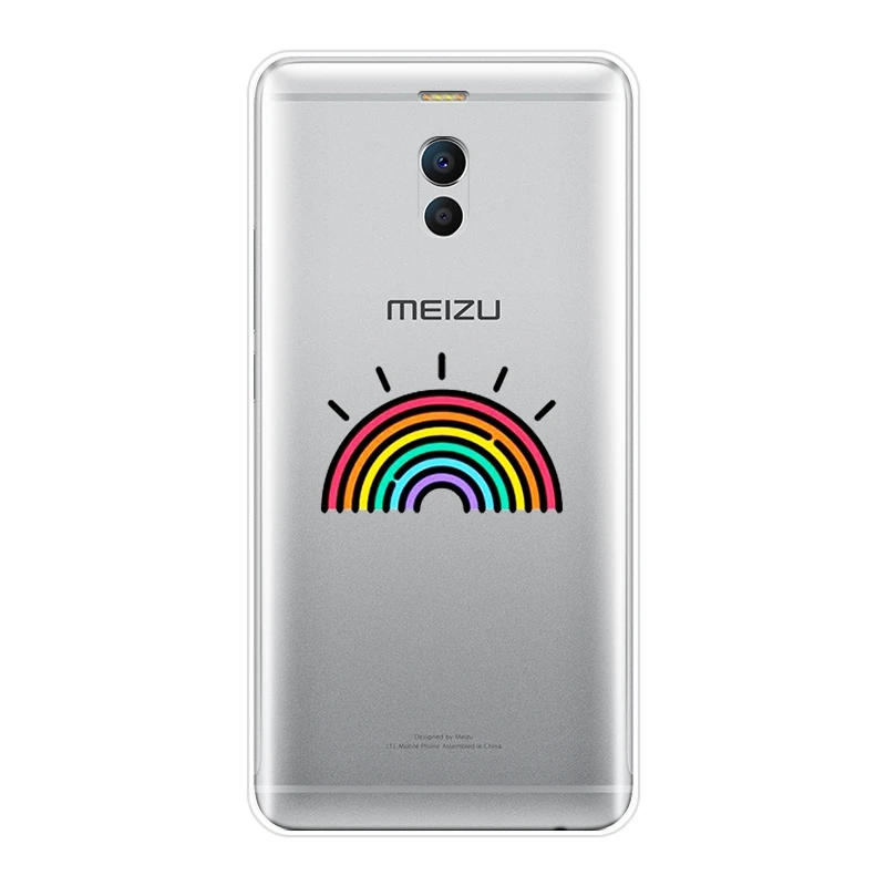 Задняя крышка из ТПУ для Meizu M2 M3 M5 M6 Note Веселый Радужный Мягкий силиконовый чехол