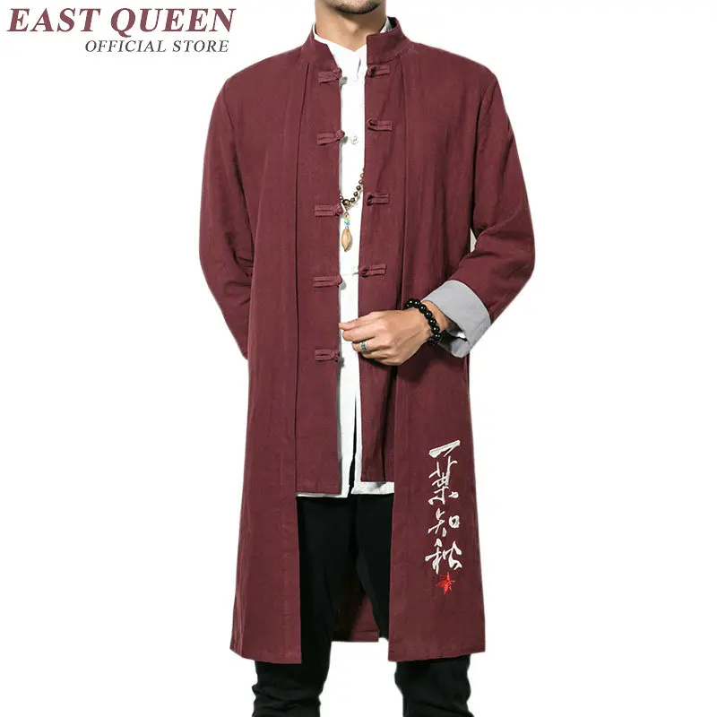 Buy Chinese traditional men clothing mens trench coat