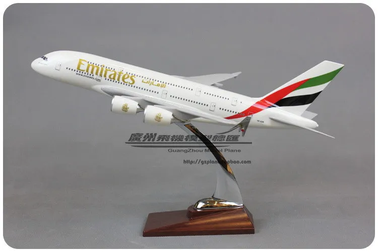 36cm Resin Air Emirates Airlines Airbus A380 Airways Plane Model