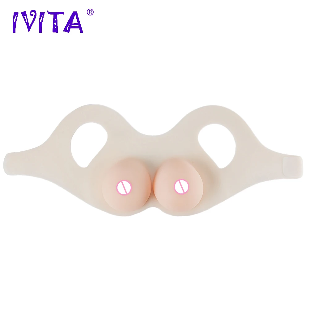 

IVITA 1200g Realistic Silicone Breast Forms Soft Fake Boobs For Crossdresser Artificial Breasts Skin Drag Queen Transgender Gift