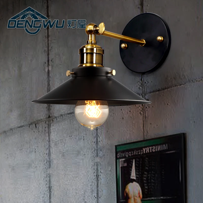

house retro industrial loft bedroom bedside lamp modern minimalist stairways outdoor wrought iron balcony wall lamp GY150