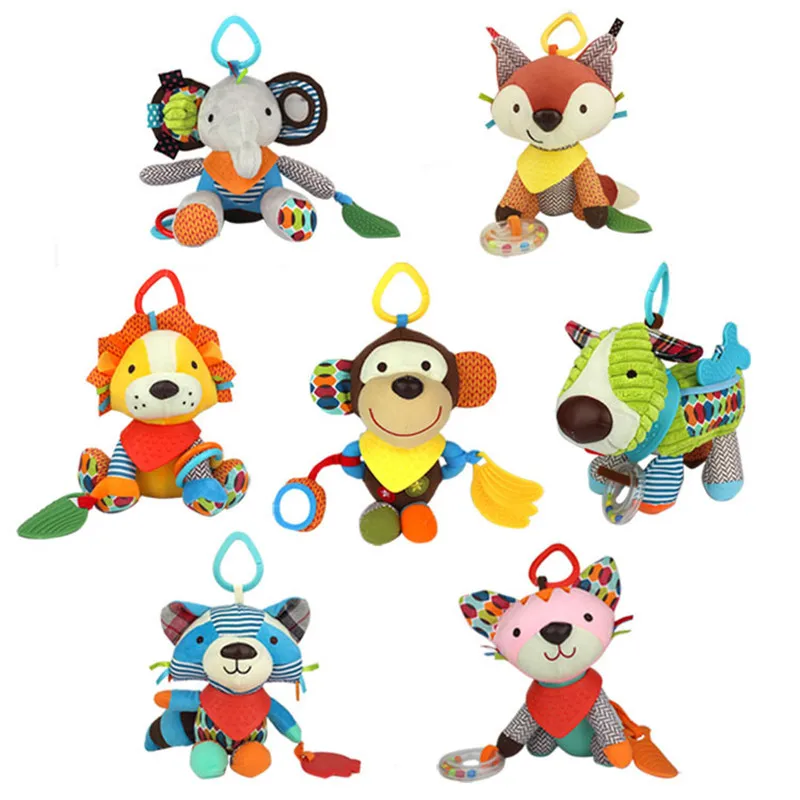 

Lovely animals Hanging Baby Infant Kids Soft Dolls Educational Toys Teether