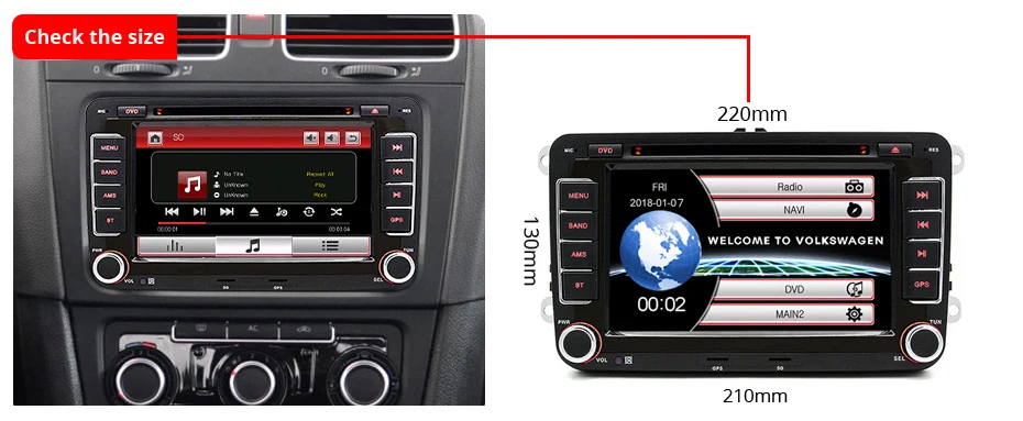 Clearance 2din Radio Car Multimedia DVD GPS for Polo Jetta Passat CC Amarok Caddy Golf School Rapid Multiven Scirocco Tiguan Touran sharan 0