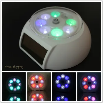 

Colorful Solar Powered Jewelry Phone Rotating Display Stand Turn Table with LED Light