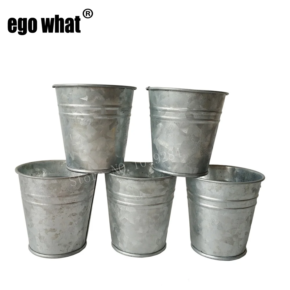 Free Shipping D7XH7CM Mini cute Nursery Pot Galvanized metal Garden