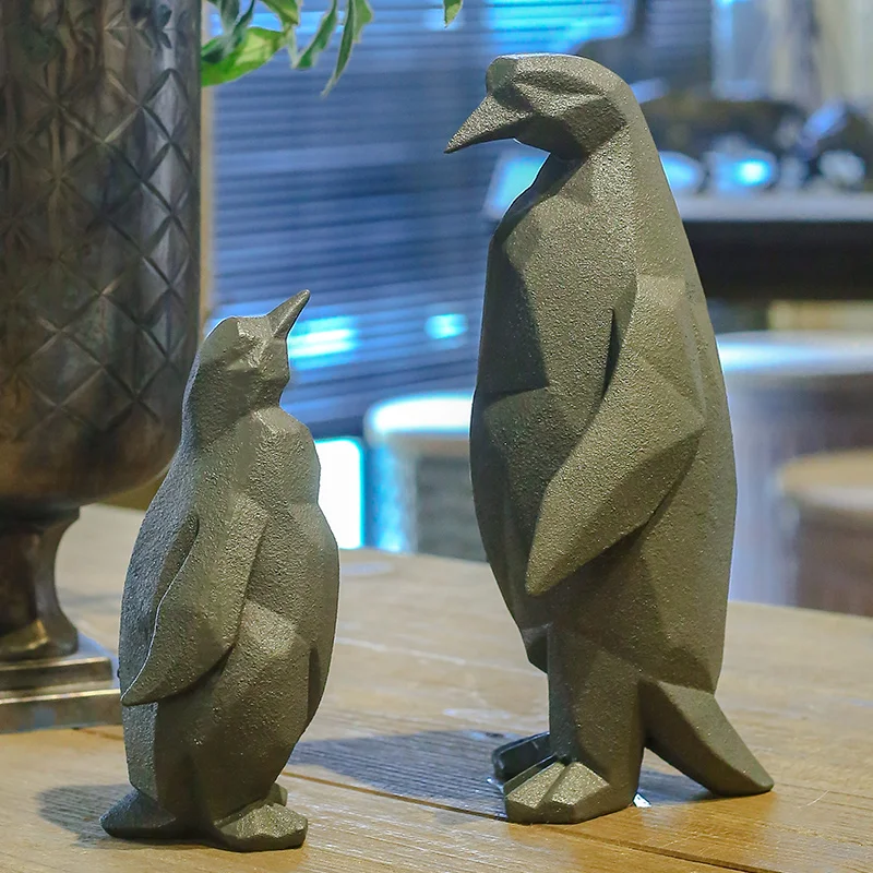 resin penguin statues