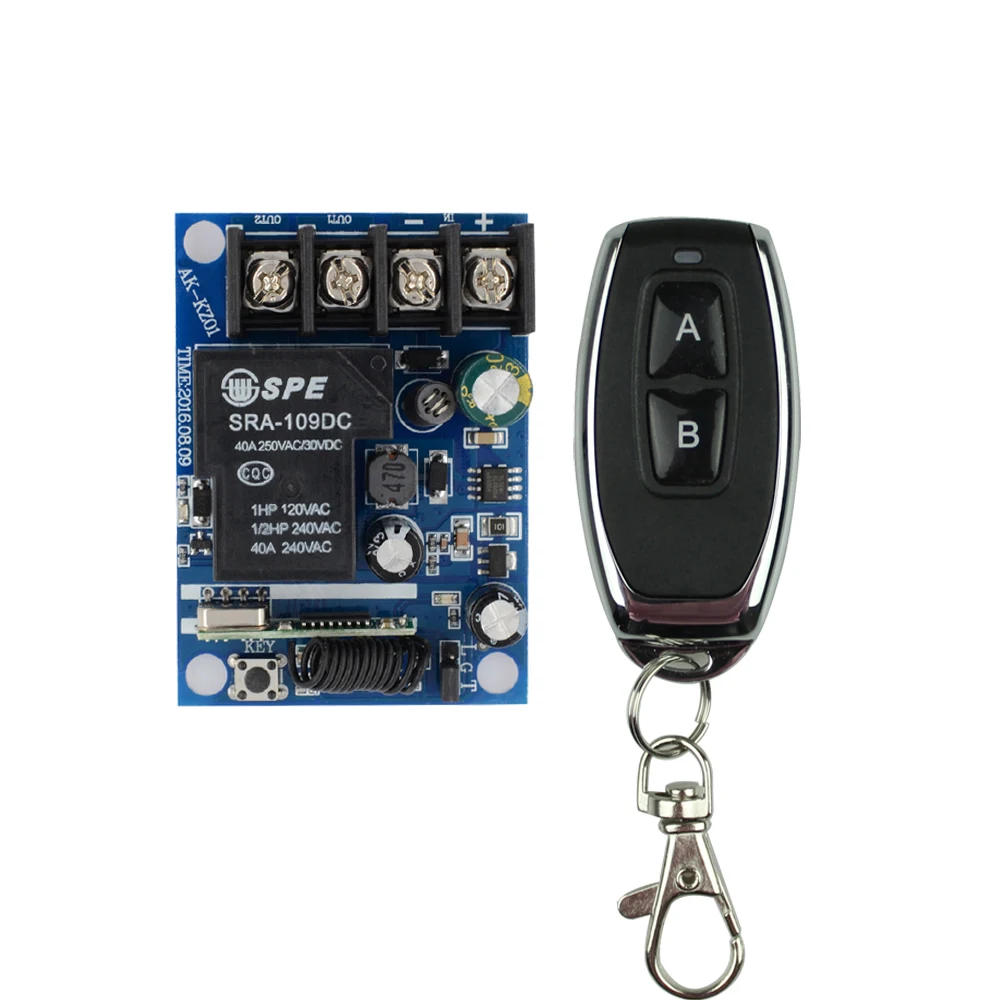 Wireless Remote Control Switches DC 12V 48V 40A Relay Wide Voltage