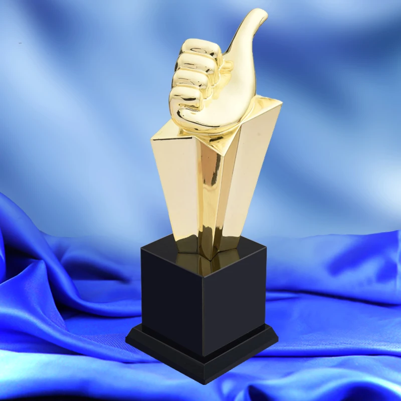 

A Thumb Shaped Metal Trophy US Open Championship Awards Competitions Champions Rewards Trophy With A Black Crystal Base