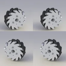 2 слева, 2 справа) 5 дюймов/127 мм алюминиевые колеса Mecanum(4 шт.)/подшипниковые ролики 14193