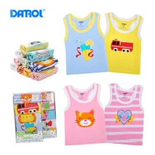 DANROL/5 шт./партия, хлопковое нижнее белье для маленьких мальчиков и девочек жилетки для новорожденных, Детская футболка без рукавов детская одежда футболки для малышей