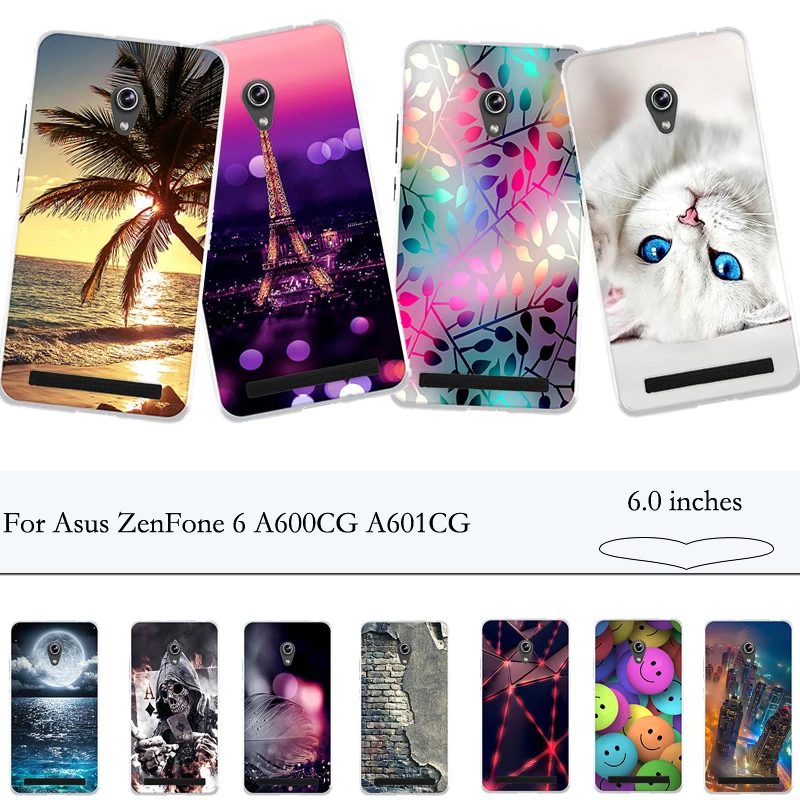 

Phone Case For Asus Zenfone 6 Case 6.0 inch Soft Silicone Back Cover For Asus ZenFone 6 A600CG A601CG Cover Fundas Coque Capas