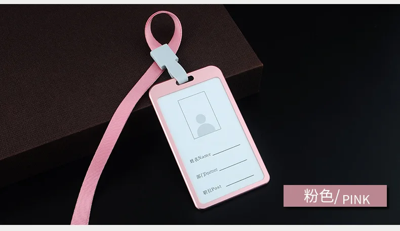 Novely металлический выдвижной значок простой прозрачный держатель для ID карты Пряжка Имя тег держатель для карт для подарков