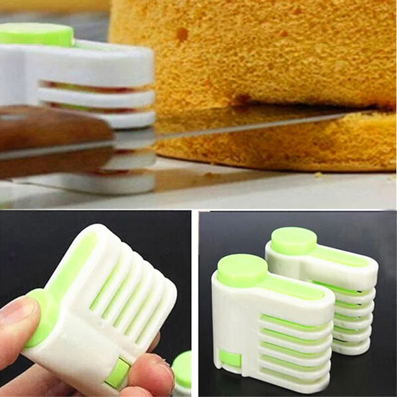 2pcs Cake Separator Cake Bread Cutter Slicer Cutting Fixator Kitchen