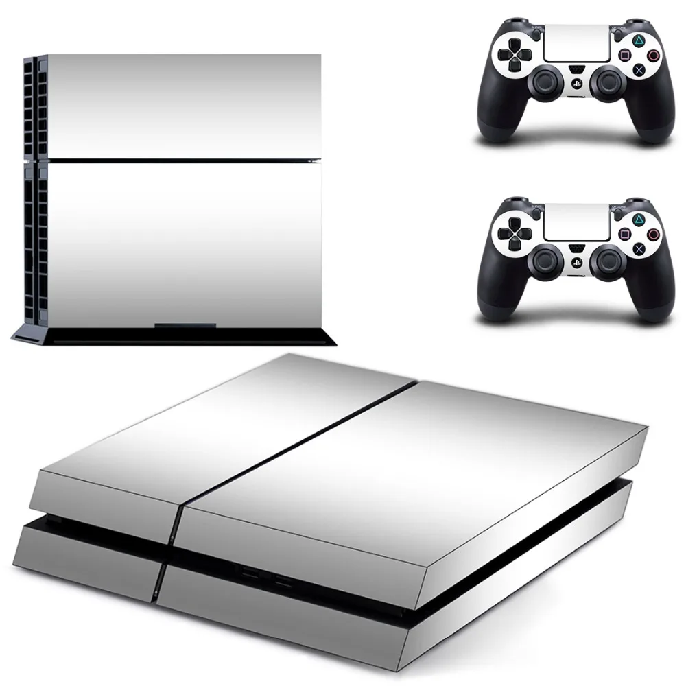Чистый цвет белый черный PS4 Наклейка виниловая для Playstation 4 консоль и 2 контроллера