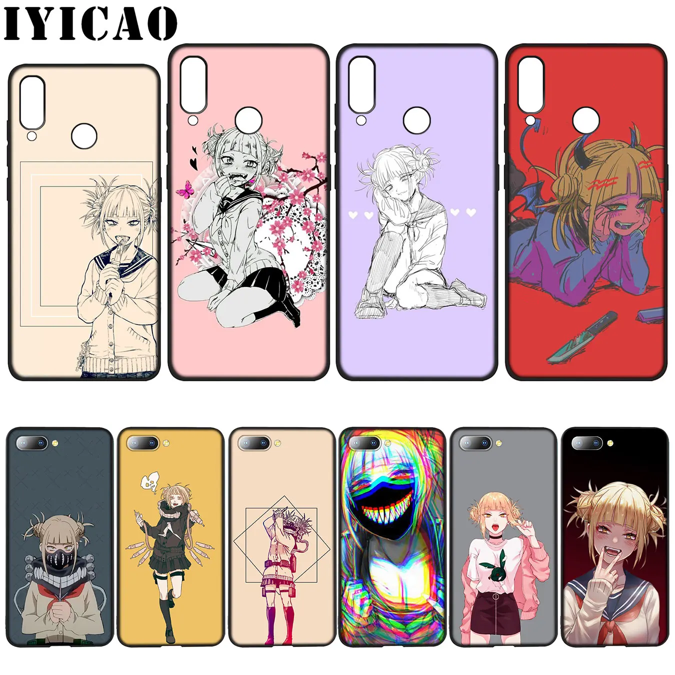 

IYICAO My hero academia Himiko Toga Silicone Soft Case for Huawei Y7 Y6 Prime Y9 2018 Honor 8C 8X 8 9 10 Lite 6A 7C 7X 7A Pro