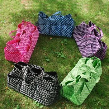 

2pcs Large size Quaterfoil Garden tool bag with Mesh Pockets Monogramable Appliance tote bag DOM109305
