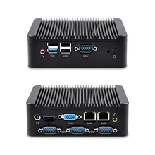 OEM/ODM безвентиляторный mini pc Qotom Q180P/Q190P с celeron J1800/J1900 на борту 1080 P 4 последовательный порт dual сетевой мультимедийный плеер