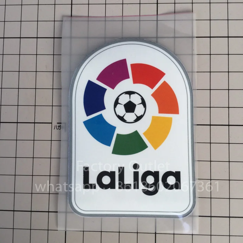 

top quality Plastic and embroidery Big LFP patch, Embroidered La Liga Patch Soccer Patch Badges FVEEF Free Ship