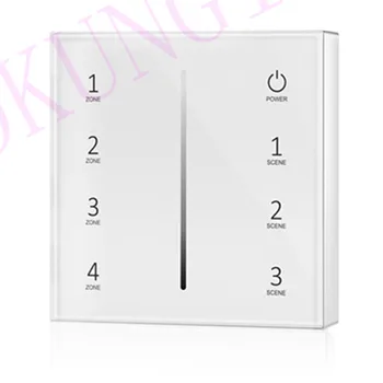 

AAA battery powered 2.4G 4 Zones Brightness Remote Control T21 dimmer 4 zones RF 2.4G single color Touch remote control