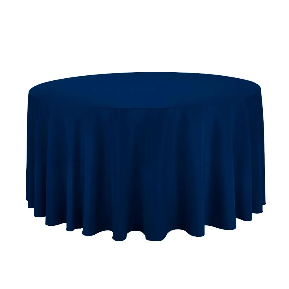 10 шт. темно-синий круглый 9" полиэстер Свадебная скатерть вечерние украшение для банкета гостиничные принадлежности