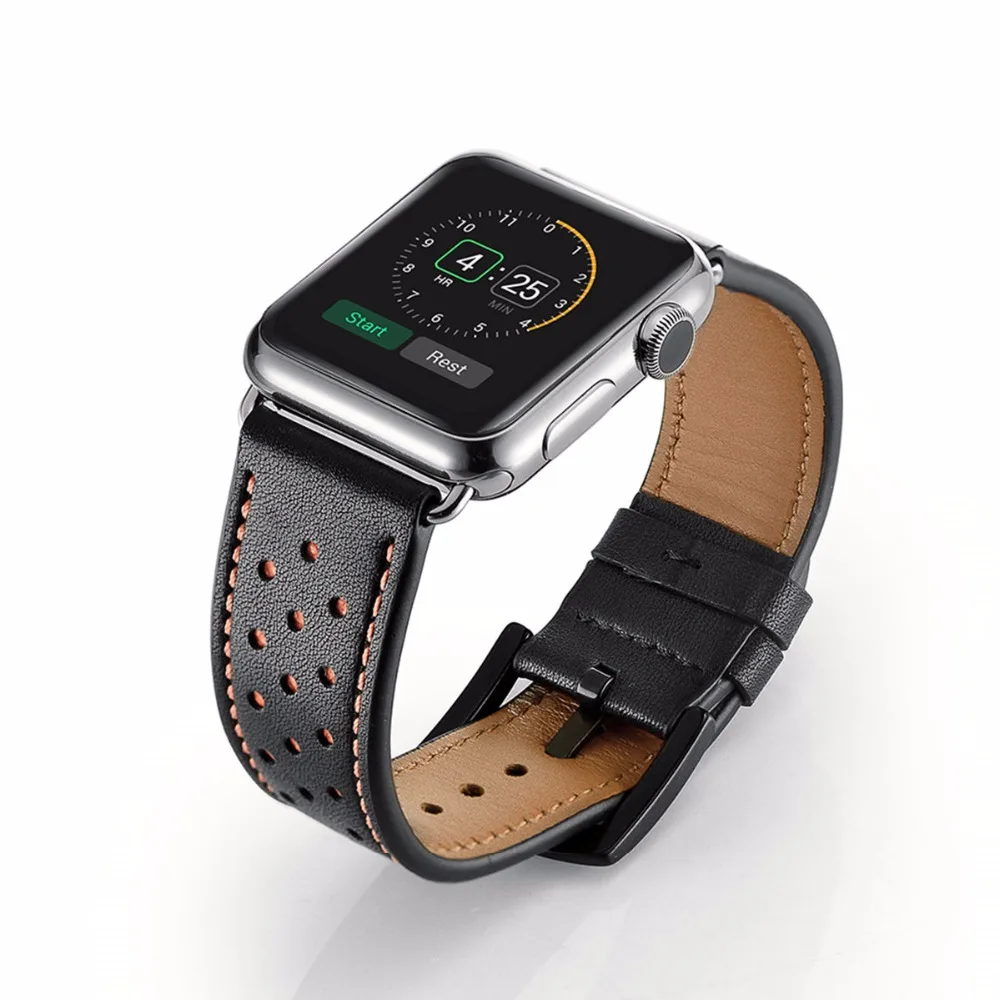 Кожаный ремешок для apple watch Band apple watch 5 4 3 band 44 мм/40 мм 42 мм/38 мм iwatch band 5 4 3 correa браслет ремешок для часов