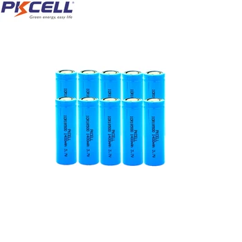 

10Pcs PKCELL ICR 18500 3.7V 1400mAh Li-ion Rechargeable Battery ICR18500 Bateria Lithium li-ion Batteies Baterias For Torch