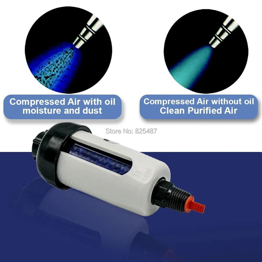 In line 1/4" Pneumatic Desiccant Air Filter with Refill Air dryer for