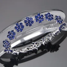 Стерлинговое Серебро, 925 ювелирные изделия, женские очаровательные браслеты для женщин, свадебные украшения, синий/зеленый/фиолетовый/белый цирконий, подарочная коробка