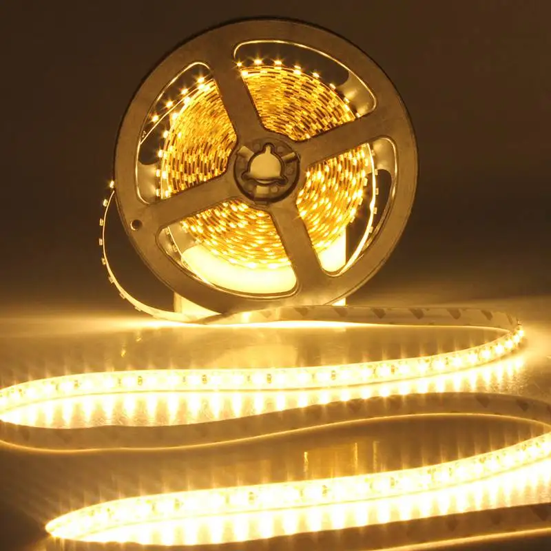

High Brightness 5M 600 LED 3528 SMD Flexible LED Strip Light Tape Non Waterproof Pure/Warm White DC12V Indoor Home Decoration