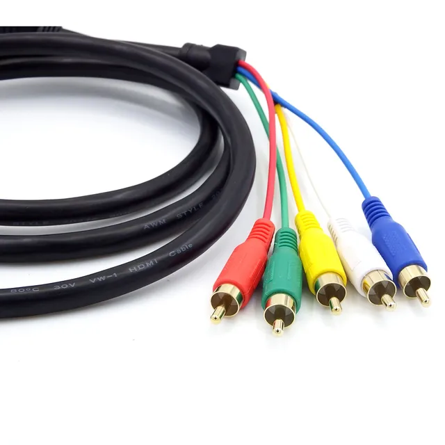 Best Value HIPERDEAL HDMI to 5 RCA Male Audio Video Component Convert Cable For HDTV TV BOX 1080P DVD Best Value HIPERDEAL HDMI to 5 RCA Male Audio Video Component Convert Cable For HDTV TV BOX 1080P DVD