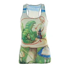 Новинка года, летние топы на бретелях для девочек, сказочная принцесса, 3D жилет цифровой печати, Женская Повседневная Эластичная оболочка, тонкий сексуальный жилет, одежда для девочек