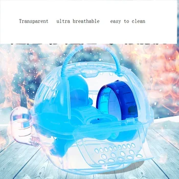 

Portable cage outside his hamster, double transparent luxurious package