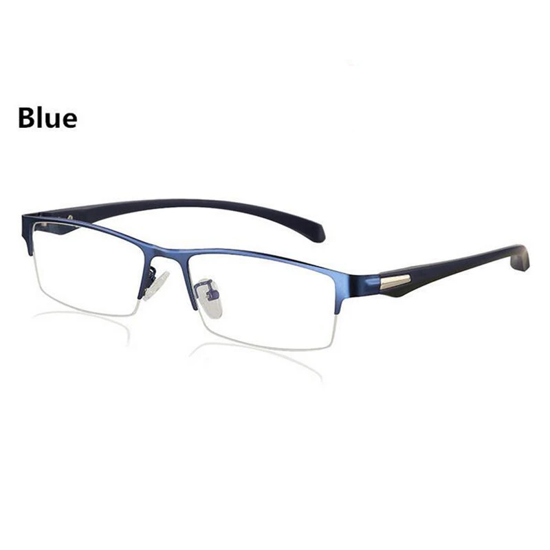 Новинка, полуоправа, солнечные фотохромные очки для близорукости, оптические мужские очки для студентов, близорукие очки, очки по рецепту-1,0-4 - Цвет оправы: Blue Frame