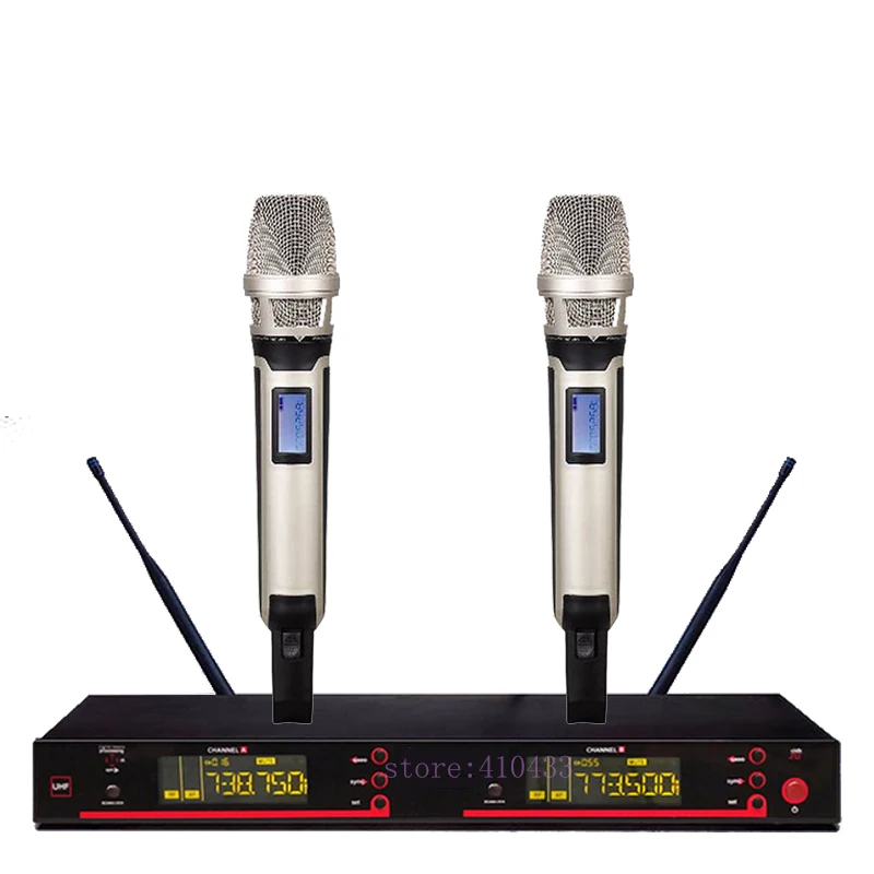 SKM 9000 5200 style UHF band frequency adjustable dual handheld vocal