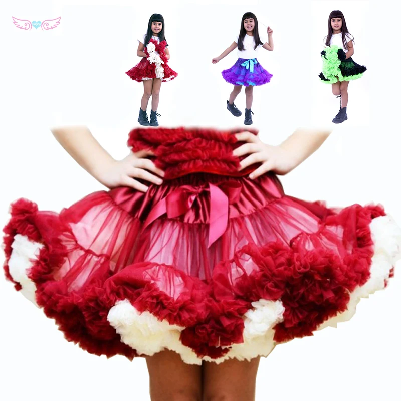 

New born girls photo shot skirt wine color baby girls tutu skirts princess extra fluffy pettiskirts