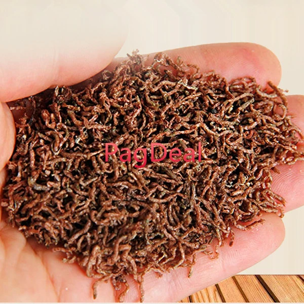 

100g Freeze Fish Food Dried Red Blood Worms For Aquarium Tropical Fish Cichlid Marine Neon Discus Fry Feeding Food