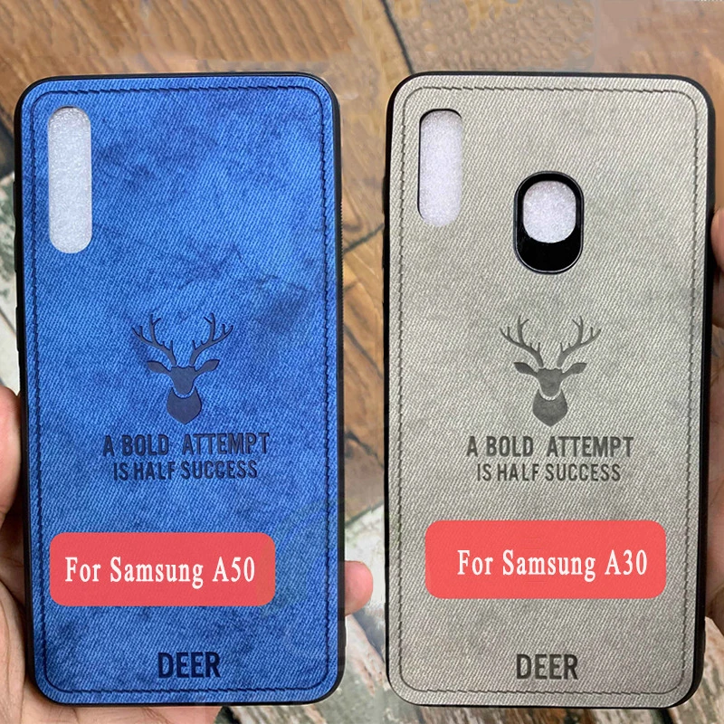 

Keajor For Samsung Galaxy A30 A50 Case Style Fabric Cloth Silicone Soft Back Cover Fundas Phone Case For Samsung Galaxy A30 A50
