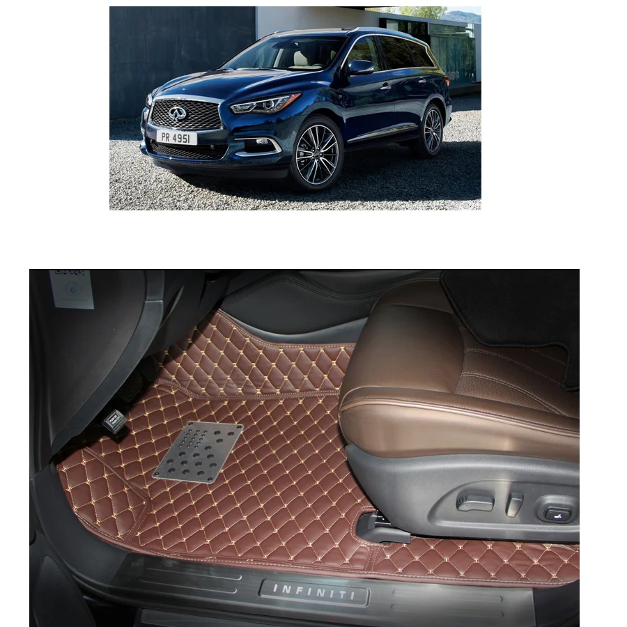 

lsrtw2017 fiber leather car interior floor mats for infiniti qx60 jx35 2012 2013 2014 2015 2016 2017 2018 2019