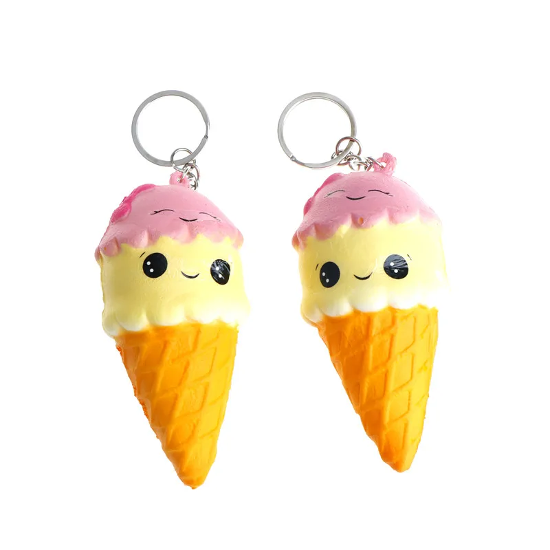 

Double-headed Smile Squishy Ice Cream Cartoon Cone Slow Rising Soft Squishes Toys Gift Sweet Scented Charms Rebound Keychain