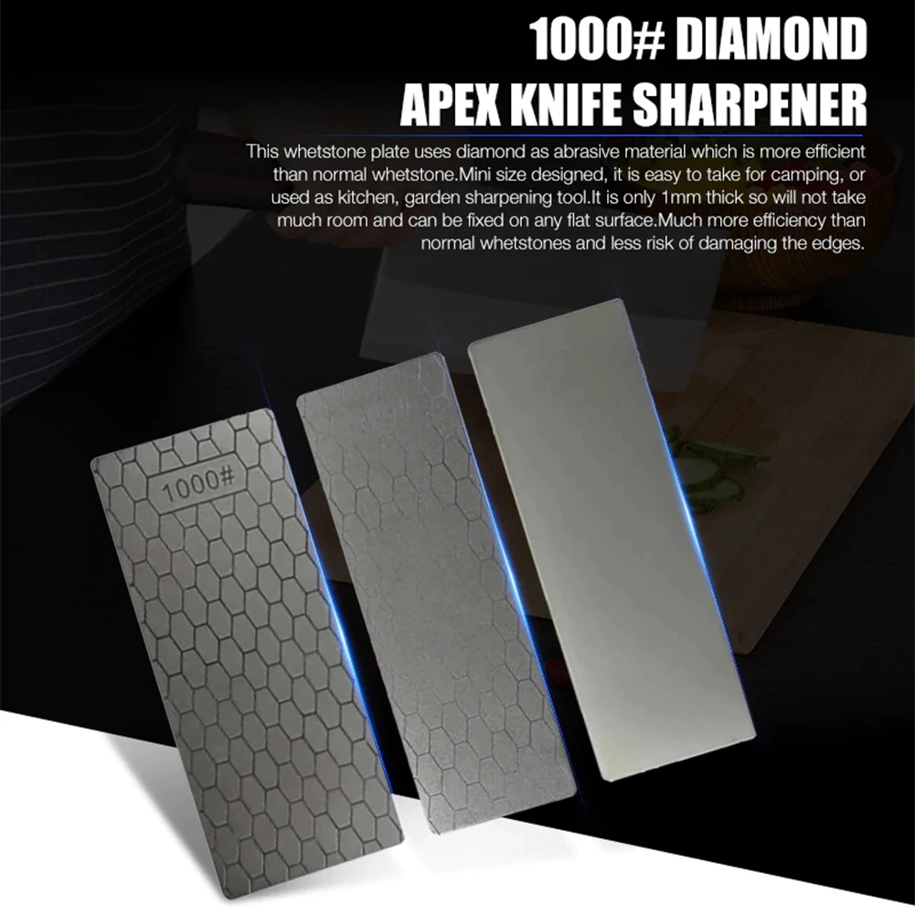 Ножи алмазная пластина точильный брус для ножей Профессиональный 400 или 1000 Тонкий Алмазный точильный камень точильный инструмент