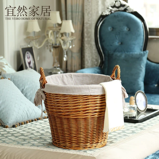 Derlook Besar Keranjang Rotan Laundry Pakaian Kotor Derlook Besar Keranjang Rotan Laundry Pakaian Kotor Penyimpanan Mainan Ruang Tamu R Mandi