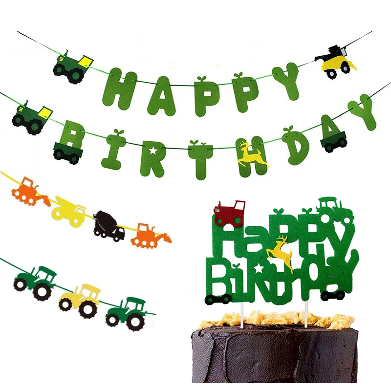 Omilut Construction Tractor Cake Topper Farm Theme Construction