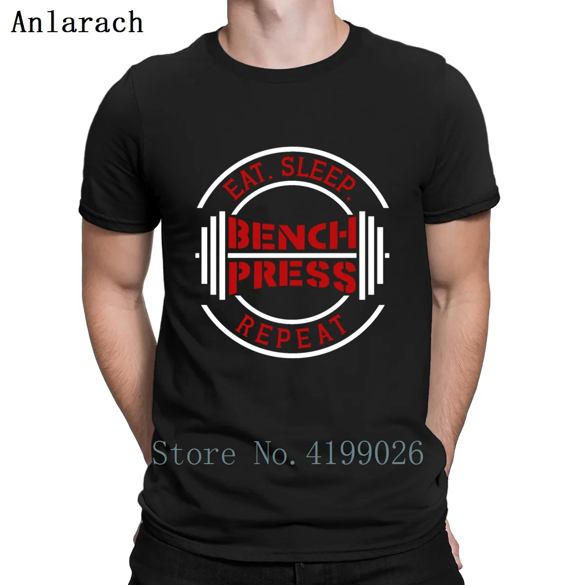 

Benches Press Bodybuilding Eat Sleep Powerlifting T Shirt O Neck Slogan Spring Custom Tshirt Designs Cheap Sale Homme Hilarious