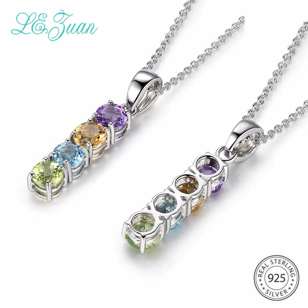 L & zuan Модный кулон с разноцветными камнями для женщин натуральный