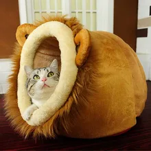 1 шт. мягкая ткань велбоа Лев Форма кошка кровать для щенка собаки дом домашних животных Casetas Para Perros