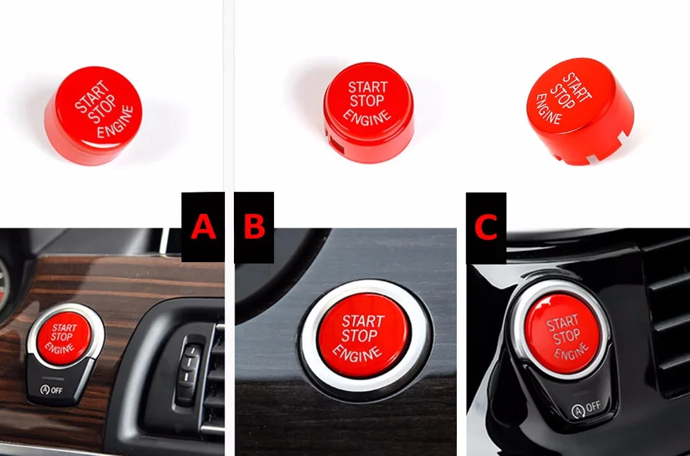 

For BMW 1 2 3 4 5 6 7 Series X1 X3 X4 X5 X6 F20 F21 F30 F31 F10 F11 F01 F48 F25 F15 F16 Start Stop Engine Button Replace Cover
