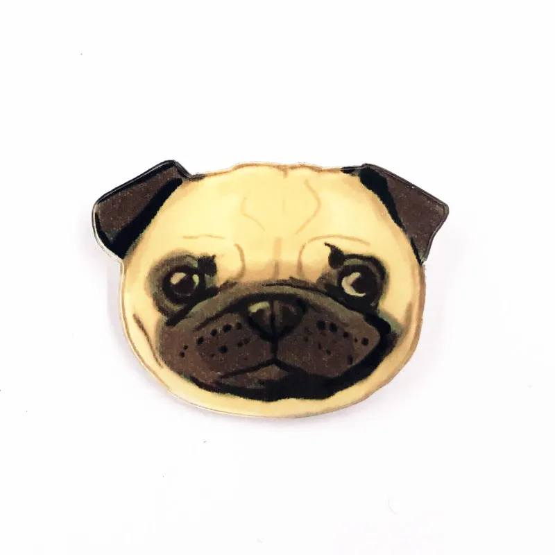 1Pcs Animal Dog Panda Cartoon Pins and Brooches for Women Men Lapel Pin Backpack Bags Badges Kids Gifts Custom Button Badges - Цвет: Антикварное серебро