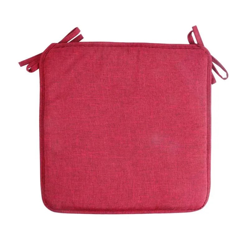 wine red Горячая комфортная Нескользящая кружевная мягкая подушка для сиденья патио сплошной цвет Сад Квадратный внутренний обеденный галстук на офисное кресло пена новая подушка - Цвет: wine red