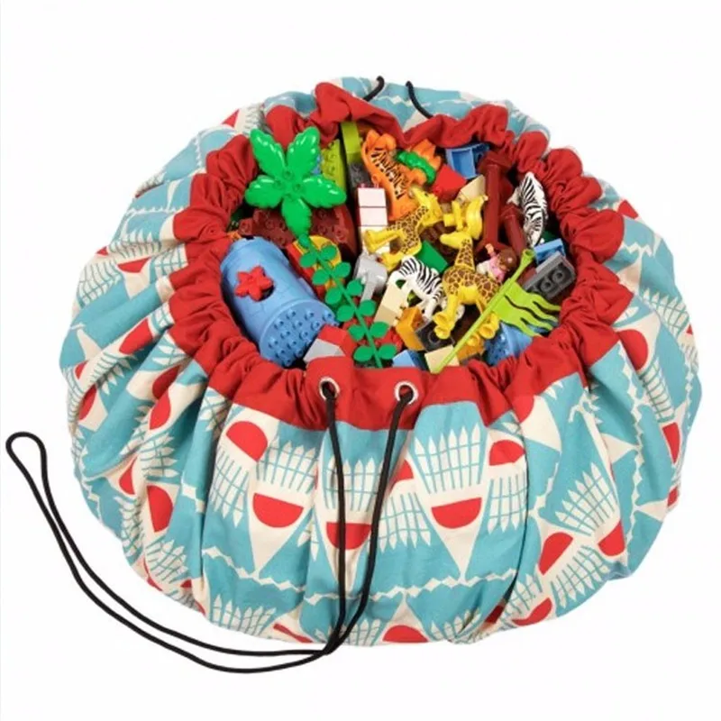 Ins горячие детские игрушки-одеяла холщовые сумки для хранения Детская комната украшения на открытом воздухе милые усики панда круглый ковер диаметром 140 см